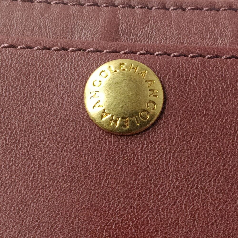 Cole Haan Continental Leather Wallet Burgundy - Picture 6 of 8